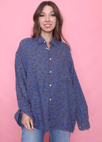 Vintage Patterned Long Sleeve Shirt