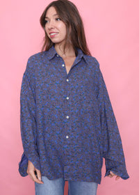 Vintage Patterned Long Sleeve Shirt