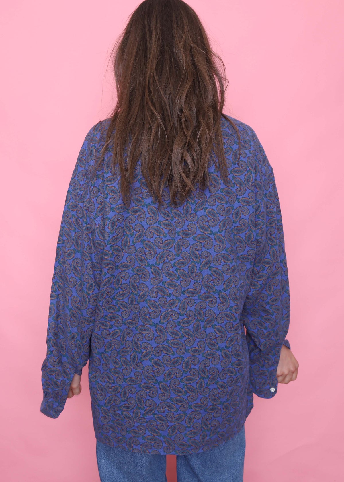 Vintage Patterned Long Sleeve Shirt