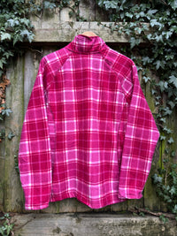 Vintage Check Patterned Full Zip Fleece