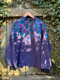 Vintage Patterned 1/4 Zip Fleece