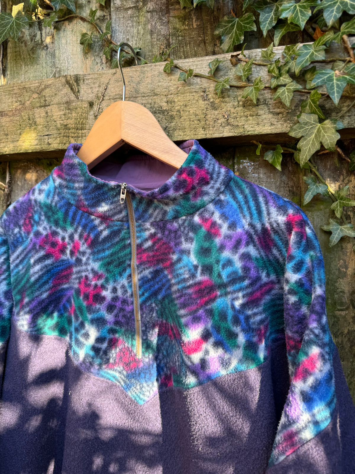 Vintage Patterned 1/4 Zip Fleece