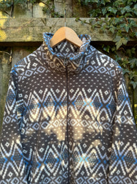 Old Navy Vintage Patterned Full Zip Fleece