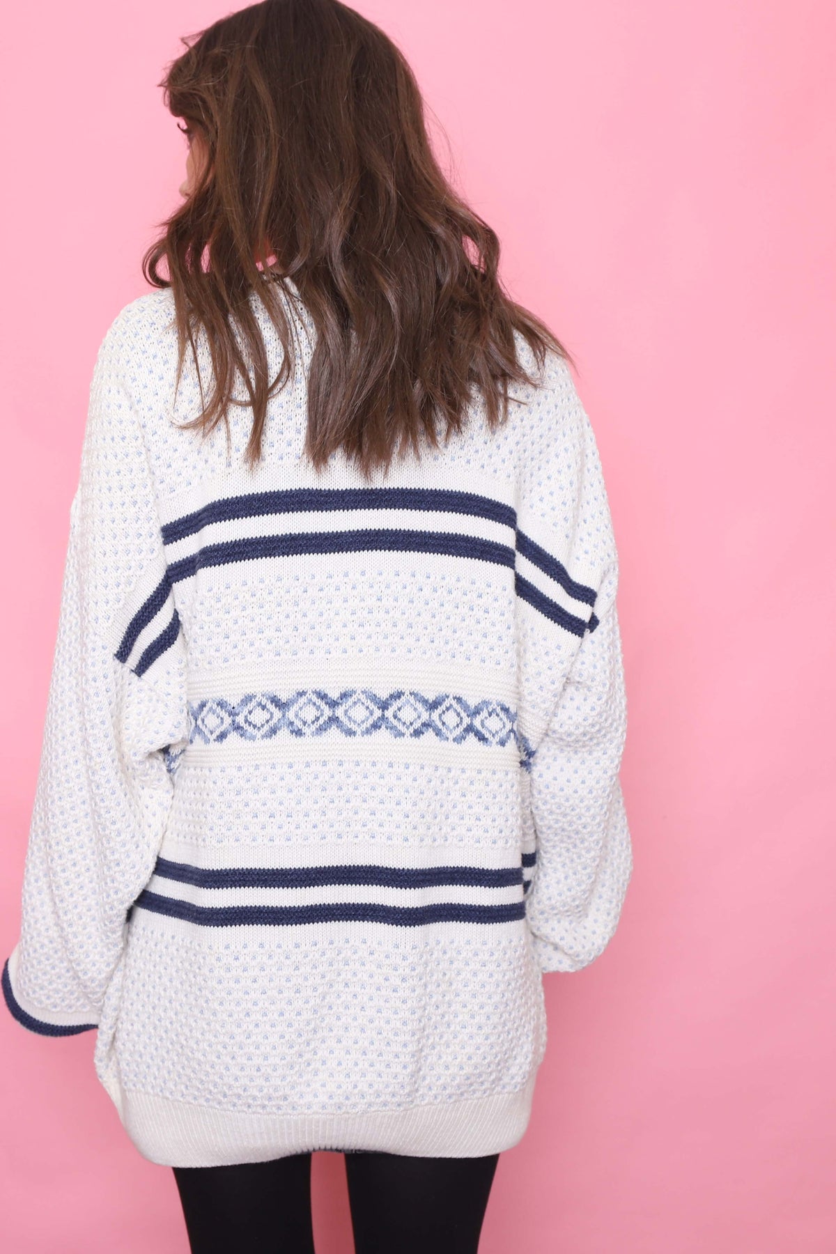 Vintage Patterned Knitted Jumper