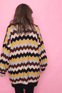 Vintage Patterned Knitted Jumper