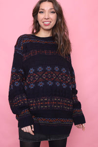 St Michael Vintage Patterned Knitted Jumper