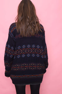 St Michael Vintage Patterned Knitted Jumper