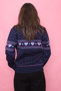 Vintage Patterned Knitted Jumper