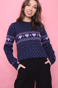 Vintage Patterned Knitted Jumper