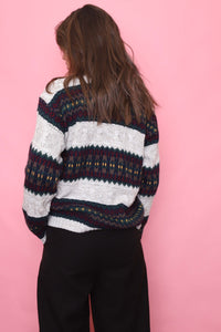 Vintage Patterned Knitted Jumper