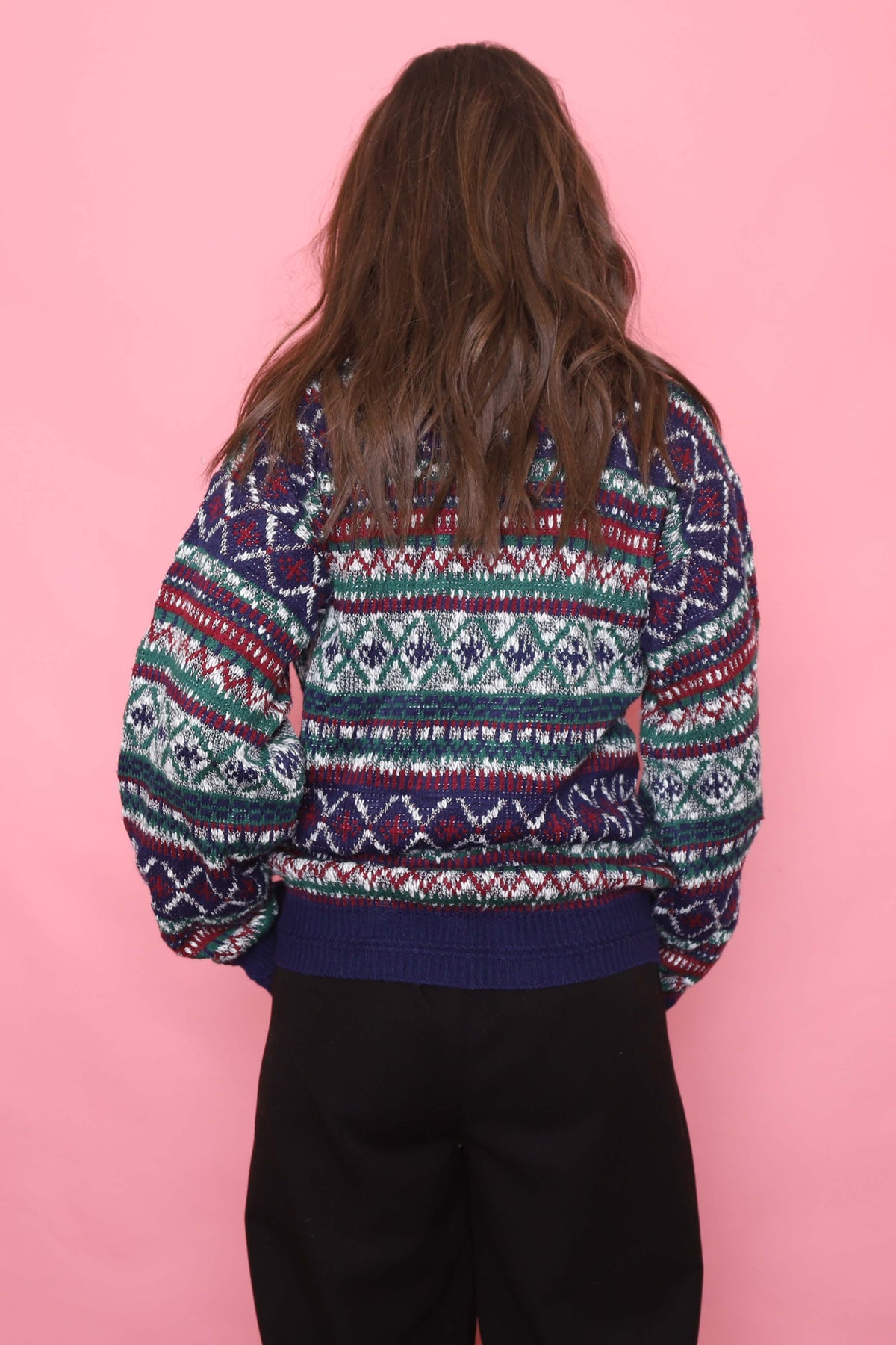 Vintage Patterned Knitted Jumper