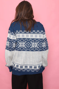 Vintage Patterned Knitted Jumper