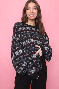 Vintage Patterned Knitted Jumper