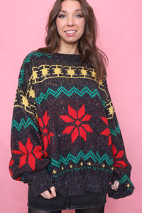 Vintage Patterned Knitted Jumper