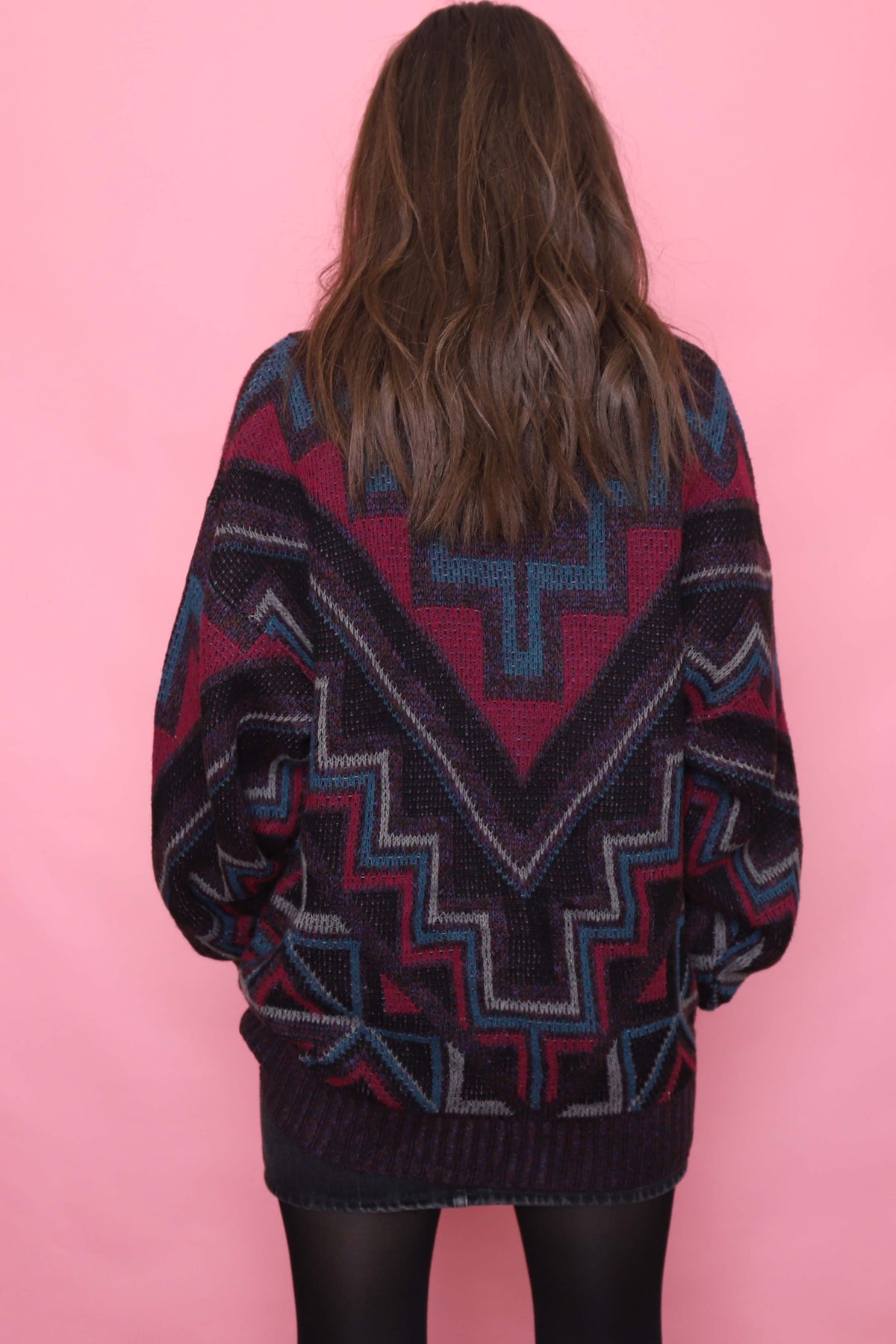 Vintage Patterned Knitted Jumper