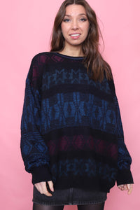 Vintage Patterned Knitted Jumper