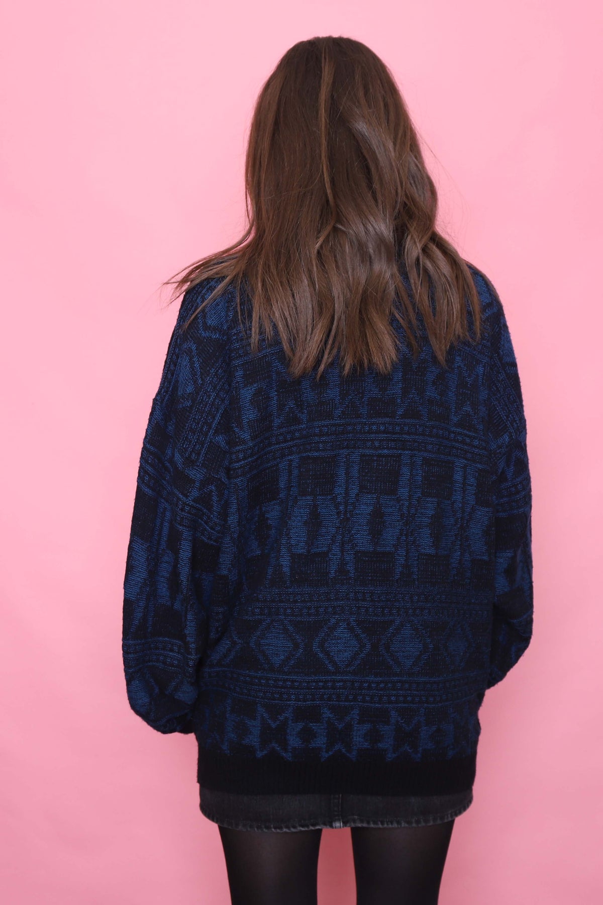 Vintage Patterned Knitted Jumper