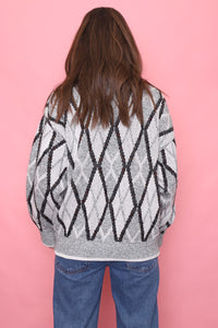 Vintage Patterned Knitted Jumper