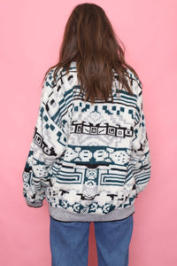 Vintage Patterned Knitted Jumper