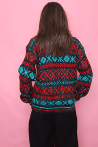 Vintage Patterned Knitted Jumper