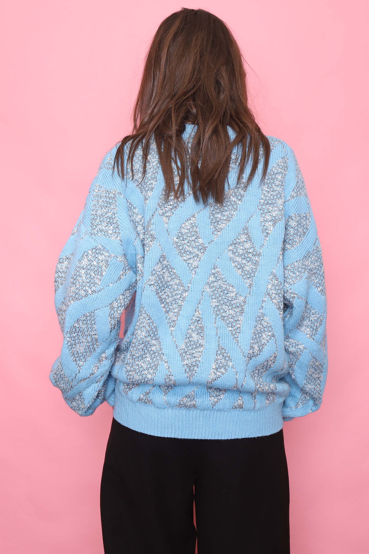 Vintage Patterned Knitted Jumper