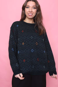 St Michael Vintage Patterned Knitted Jumper