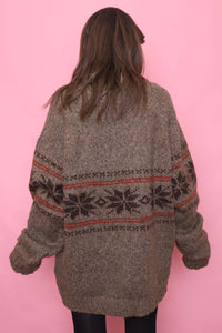 Vintage Patterned Knitted Jumper