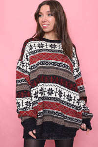 St John's Bay Vintage Patterned Knitted Jumper