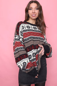 St John's Bay Vintage Patterned Knitted Jumper