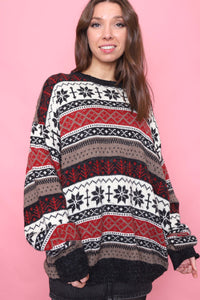 St John's Bay Vintage Patterned Knitted Jumper