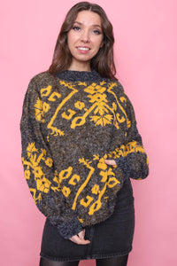 Vintage Patterned Knitted Jumper