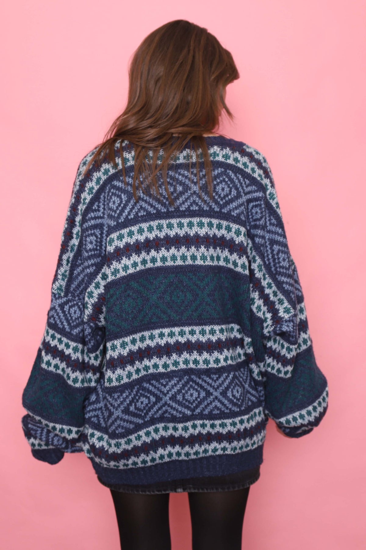 Vintage Patterned Knitted Jumper