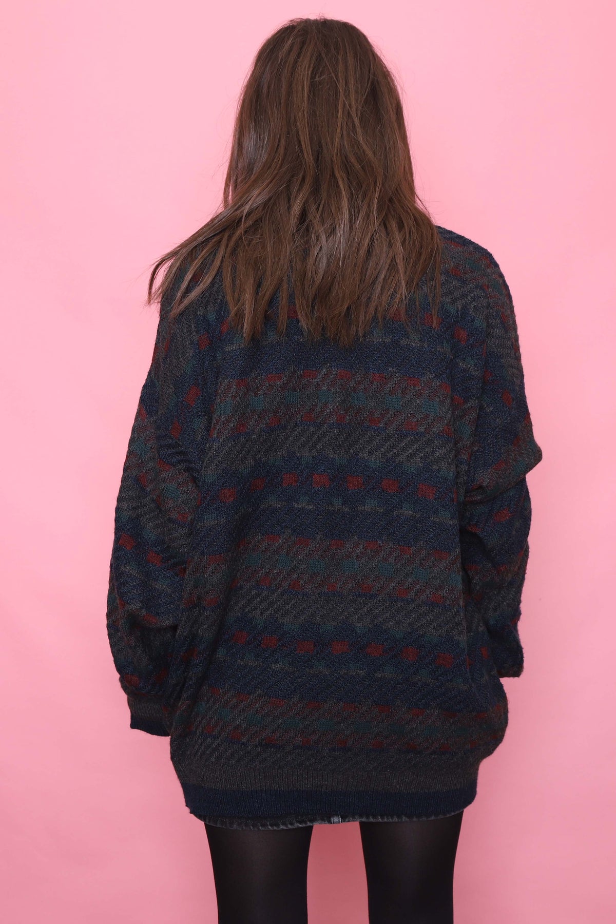 Vintage Patterned Knitted Jumper