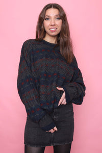 Vintage Patterned Knitted Jumper