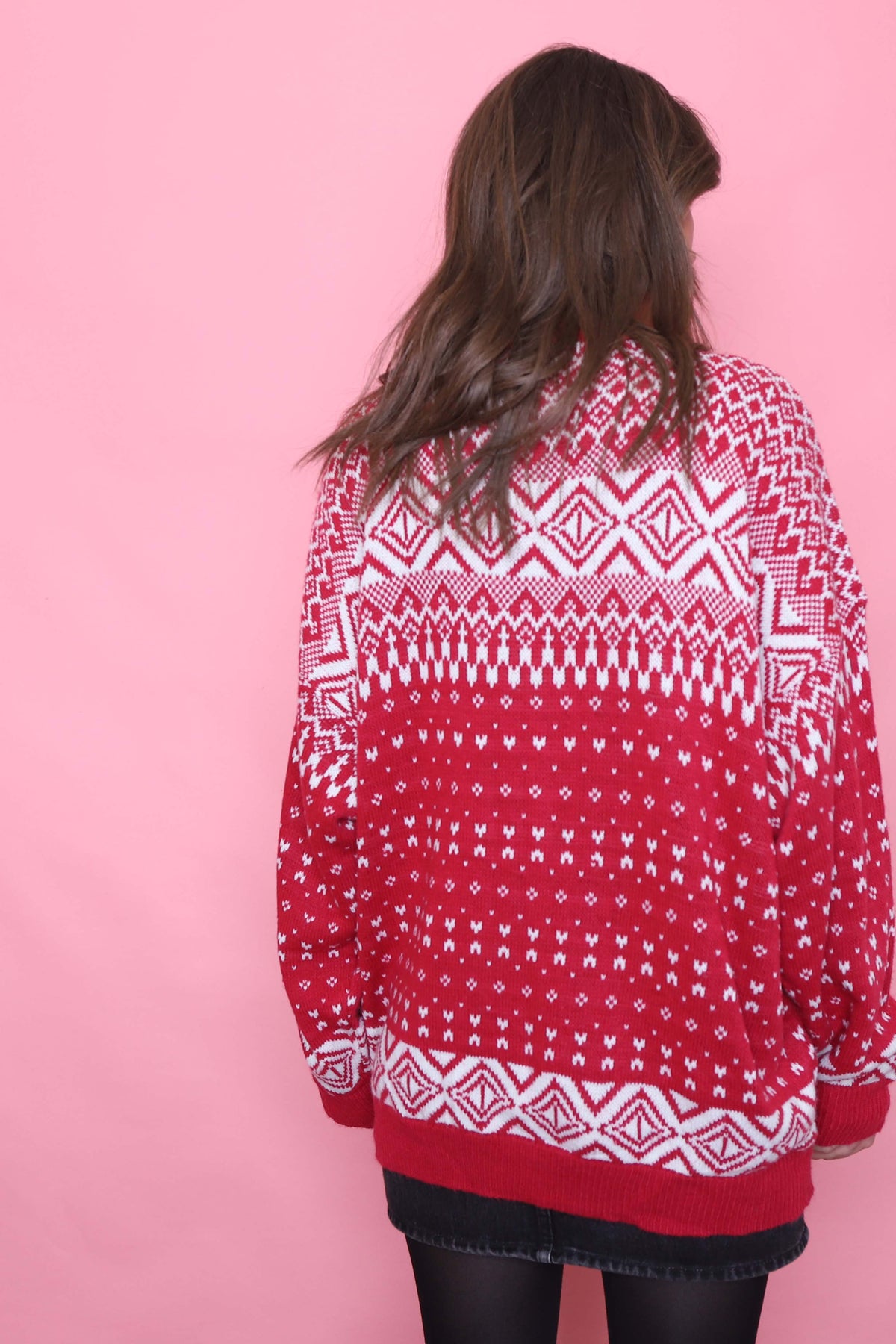 Vintage Patterned Knitted Jumper