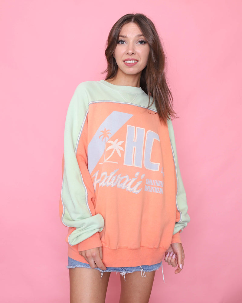 Vintage 80s Hawaii Colour Block Sweatshirt